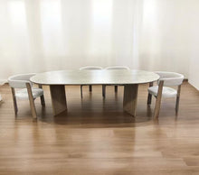 Solid Wooden Dining Table - Matt Travertine finish Sintered Stone