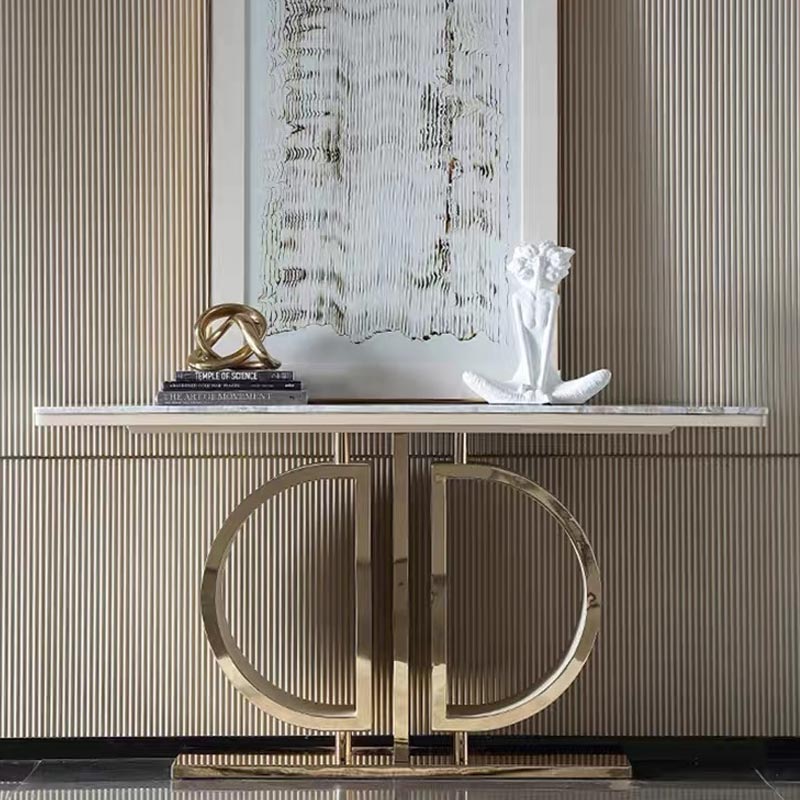 Double D Luxury Console/ Hallway Table with Marble / Sintered Stone