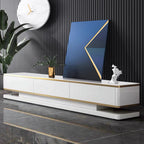 Sintered Stone High Gloss TV Unit or Coffee Table with Gold Decorate 8017