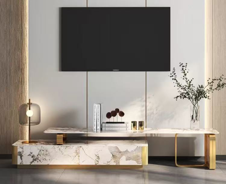 CC Style Entertainment Set - Pandora Sintered Stone TV Unit /  Coffee Table