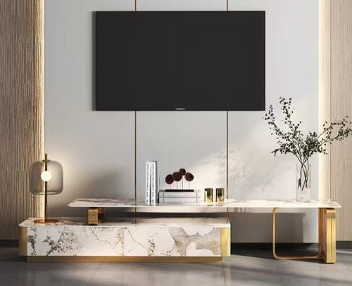 CC Style Entertainment Set - Pandora Sintered Stone TV Unit /  Coffee Table