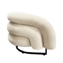 Creamy Velvet Arm Chair