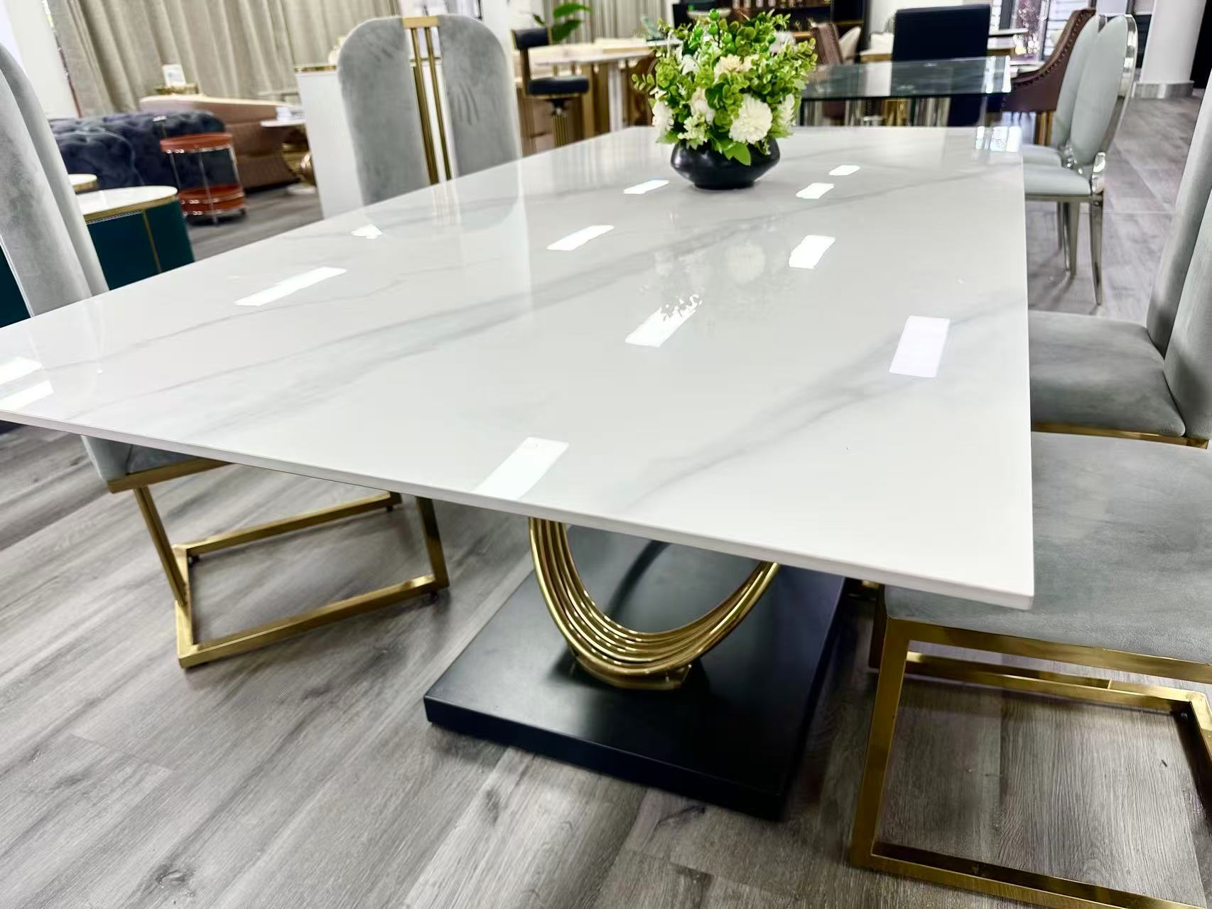 TB X Dining Table with Sintered Stone or Marble Clearance