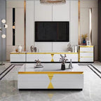 White Tempered Glass Top TV Unit or Coffee Table