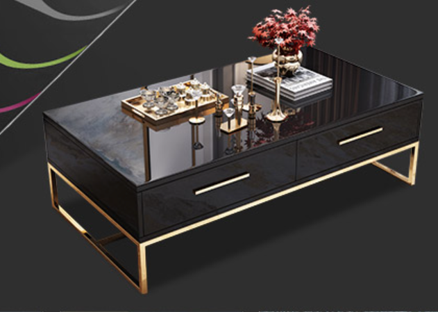 High Gloss Tempered Glass Top TV Unit / Coffee Table/ Buffet