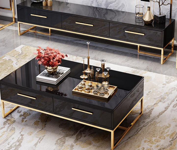 High Gloss Tempered Glass Top TV Entertainment Unit / Coffee Table/ Buffet in Sydney