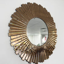 Wall Mirror Brown/ Rose Gold 90cm  x 90 cm Round Mirror