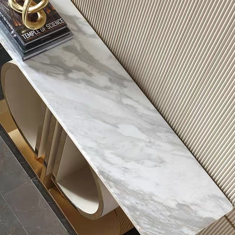 Double D Luxury Console/ Hallway Table with Marble / Sintered Stone 1.2m Console