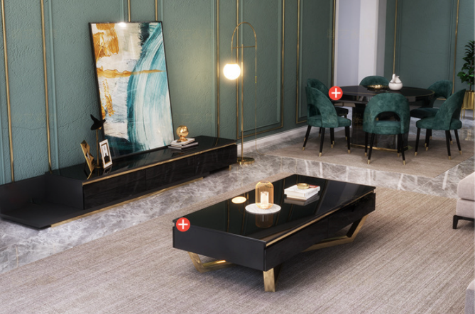 New Style Sintered Stone Top Extendable TV Unit & Coffee Table