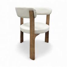 Walnut Wooden Creamy Dining Chair