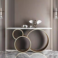 Triple Circles Console/ Hallway Table Marble Top