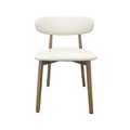 Light Natural Oak Wood Colour timber frame with reamy white Leather Dining Chair Light oak colour creamyLeather