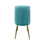 Green  Velvet with Stainless Steel Golden Legs HIGH BACK Dining Chair