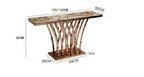 Modern Console/ Hallway Table H050 Marble/ Sintered stone with Gold Flower Stand