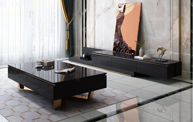 New Style Sintered Stone Top Extendable TV Unit & Coffee Table