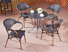 Outdoor Patio Rattan Chairs & Table Set