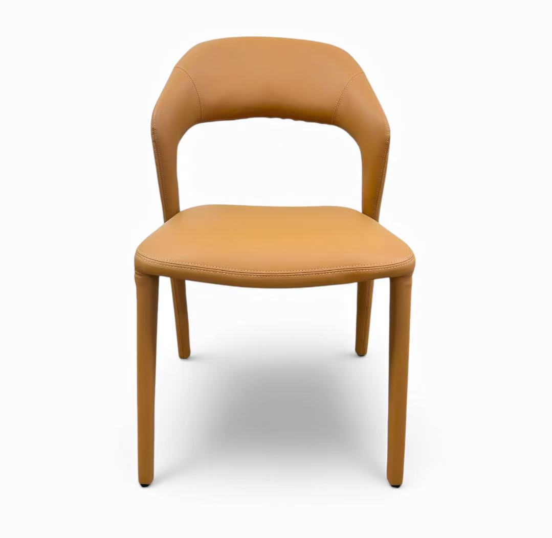 Brown Leather Dining Chair