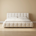 Marshmallow Premium White Boucle Fabric Bed