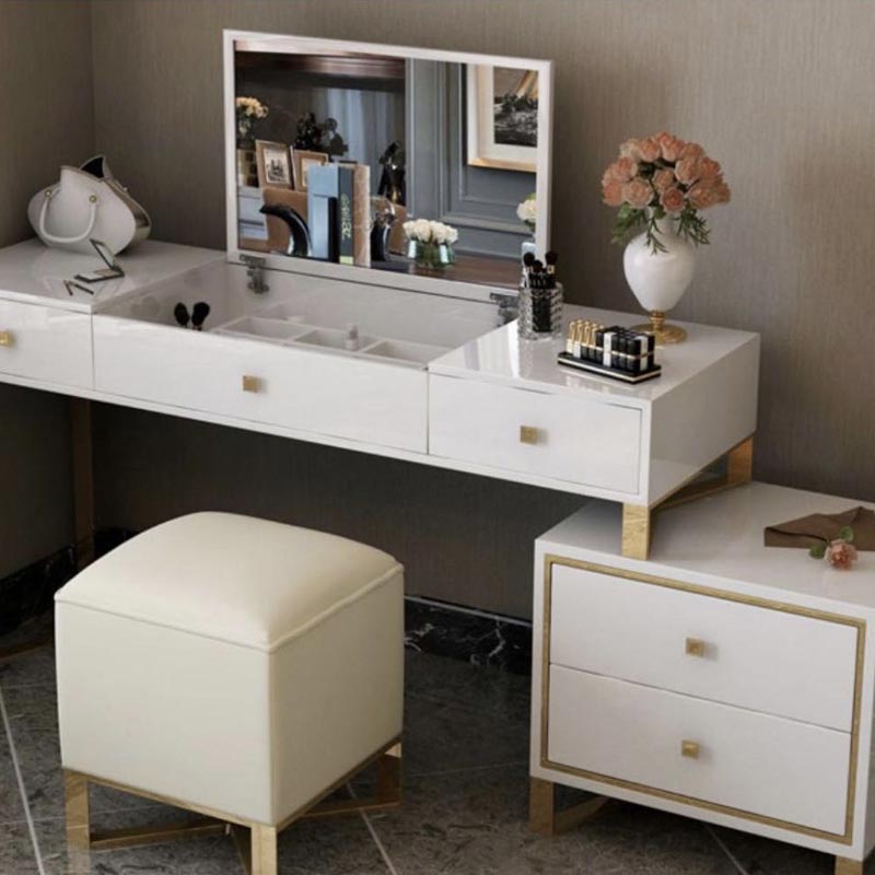 Glossy White Dressing Table 1.2m