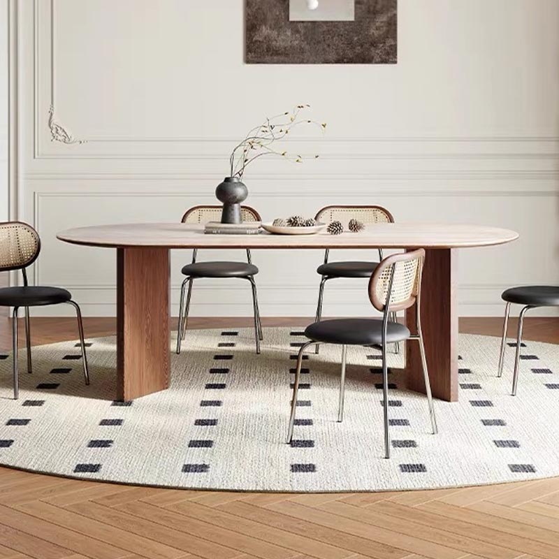 Wooden Dining Table with Matt Travertine Sintered Stone – Gday Furniture