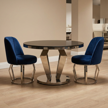 Silver Diamond base with black & gold shiny sintered stone 1.2m