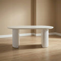 Half Cylinder white Wood Colour Base with Sintered Stone