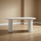 Half Cylinder white Wood Colour Base with Sintered Stone