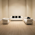 Creamy White Fabric Lounge Set