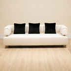 Creamy White Fabric Lounge Set