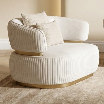 Beige Velvet with gold Lounge Set L2027