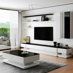 High Gloss TV Unit Or Coffee Table Tempered Glass Top D01 Side table