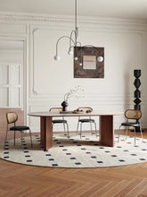 Soild Ash Wood Dining Table - Matt finished Begie Sintered Stone