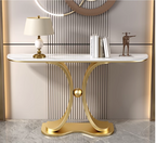 Stylish Curve Edge Sintere Stone Top Or Drawers Flower Butterfly Console/ Hallway Table