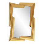 Wall Mirror Brown / Rose Gold 120cm x 80 cm Large Mirror Brown Rose Gold