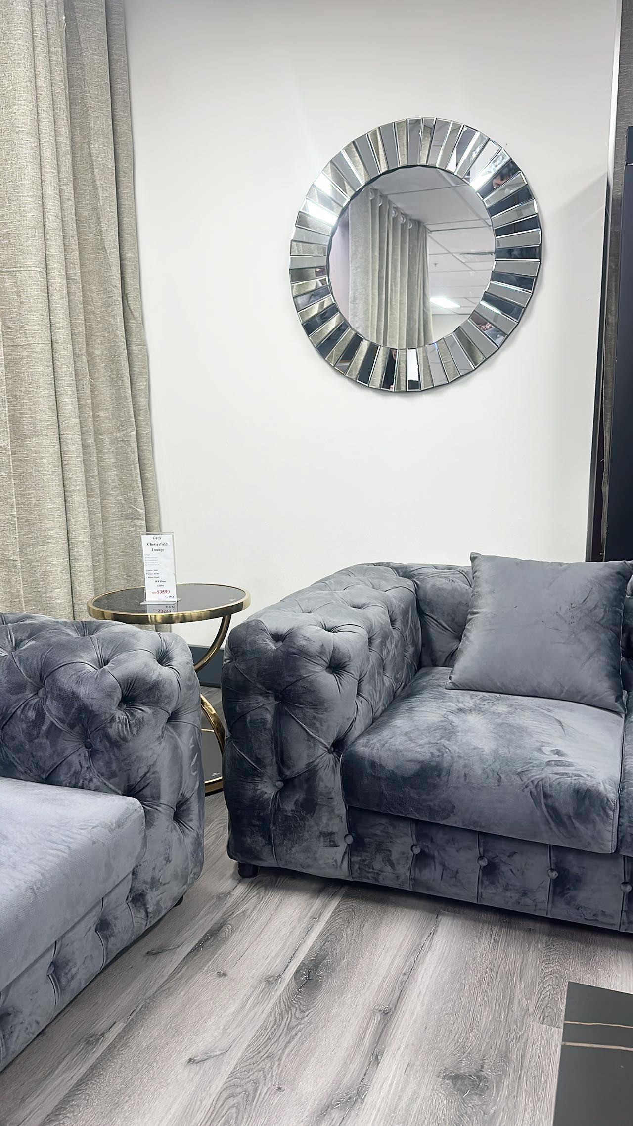 Wall Mirror Silver 90cm x 90 cm Round Mirror