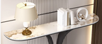 Stylish Curve Edge Sintere Stone Top Or Drawers Flower Butterfly Console/ Hallway Table