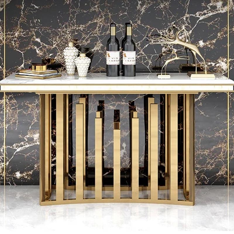 Luxury Shell Decorate Console/ Hallway Table with Marble / Sintered Stone