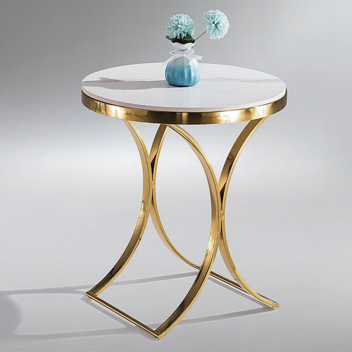 Curved StandSide Table - Sintered Stone/ Marble Top