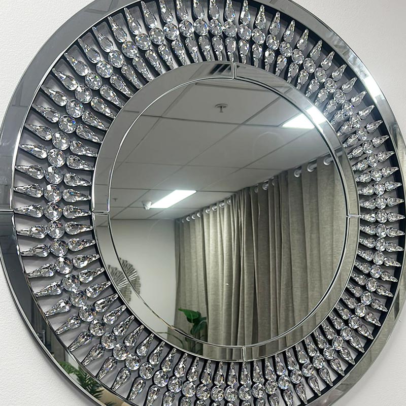 Wall Mirror Silver 90cm x 90 cm Round Mirror