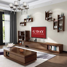 Modern Solid Wood Brown Extendable TV Unit Or Coffee Table