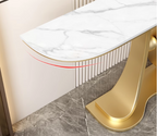 Stylish Curve Edge Sintere Stone Top Or Drawers Flower Butterfly Console/ Hallway Table