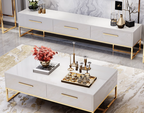 High Gloss Tempered Glass Top TV Unit / Coffee Table/ Buffet