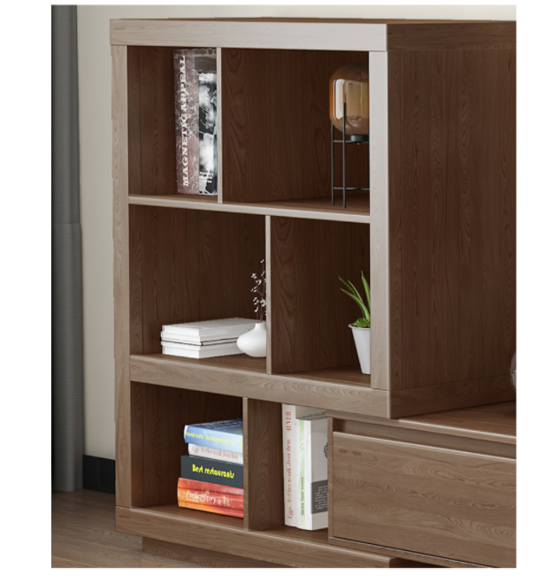 Modern Solid Wood Brown Extendable TV Unit Or Coffee Table Side Cabinet
