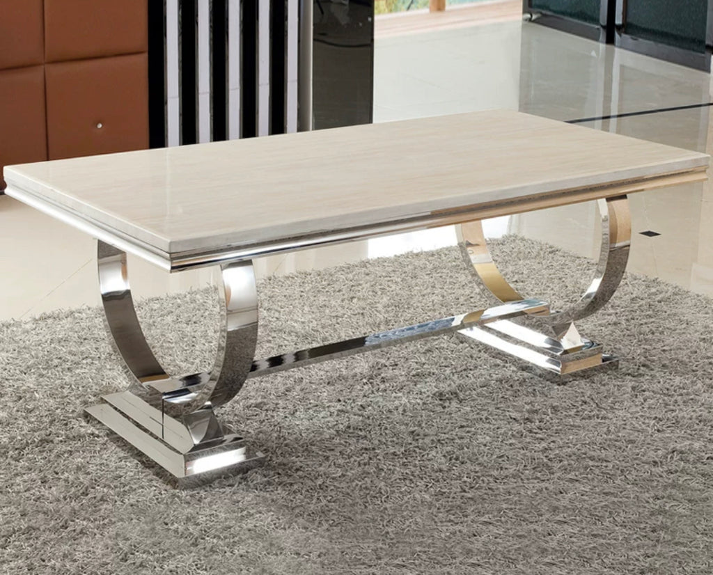 Large Rings Base Dining Table with Marble or Sintered 200cm x 100cm
