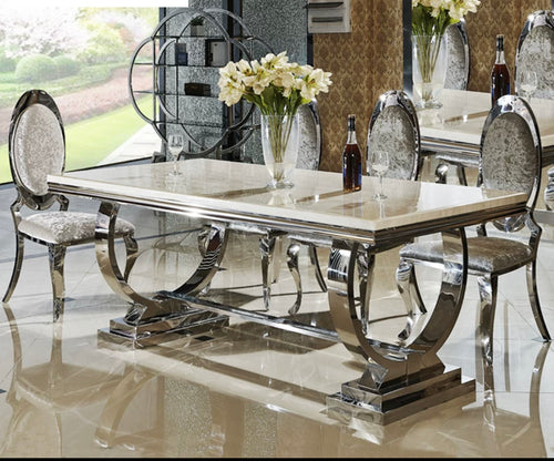 New Stylish Marble or Sintered Stone Top Various Base Dining Tables