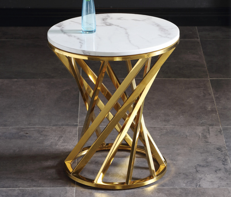 New Marble Top Round Tea Lamp Tables Various Styles Guangzhou Waist