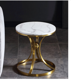 New Marble Top Round Tea Lamp Tables Various Styles 2X Style
