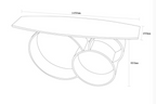 Triple Circles Console/ Hallway Table Marble Top