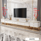 Modern Shiny Sintered Stone Top 3 stands TV Unit, Coffee Table and Side Cabinet