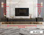 Modern Shiny Sintered Stone Top 3 stands TV Unit, Coffee Table and Side Cabinet